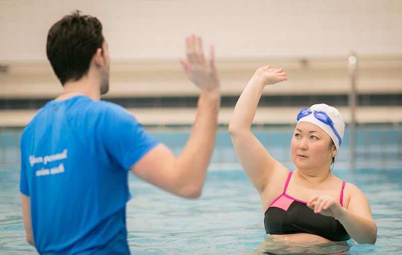 Swimming classes for adults